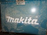 a blue tool box with the word makita written on it