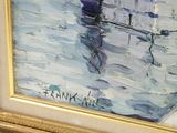 a picture of a painting of a boat in the water