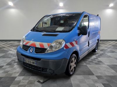 a picture of a blue van parked in a garage