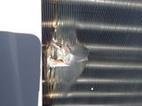 a close up of a window with a glass on it