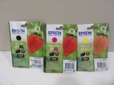 three epson ink cartridges for the epson printer