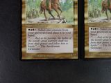two cards that have a picture of a man riding a horse