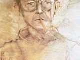 an image of a drawing of a man with glasses on his face