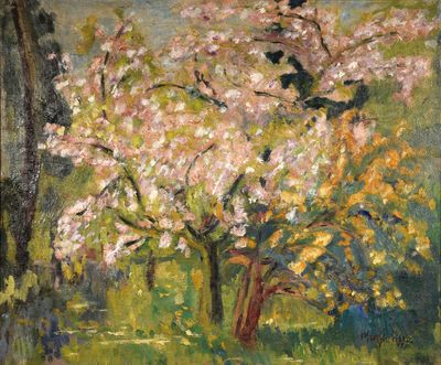 HUE Magdeleine (1882 - 1943) "Pommiers en fleurs"