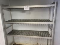 2 rayonnages alimentaires en aluminium à clayettes en PVC gr…