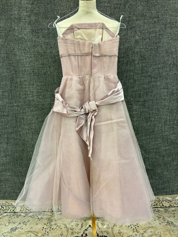 VINTAGE   Robe bustier en satin et tulle rose, fait main. Taille ...