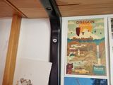a picture of a desk with a bunch of postcards on it