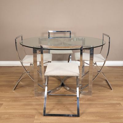 Marcello Cuneo (1933-2015) Table et chaises pliantes Louisa …