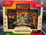 La boîte contient un jeu de cartes Pokémon et un étui de rangement.