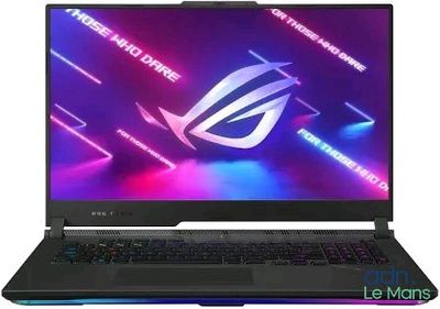 L'ordinateur portable ASUS ROG est un ordinateur portable dédié au jeu, doté d'un grand écran et d'un clavier.