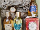 a box with a lot of bath products inside of it
