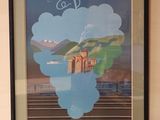 une photo d'une affiche accrochée au mur d'une gare