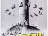 a black and white photo of a poster for palestine