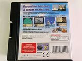 a video game on a white table with a black case