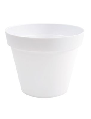 EDA - Pot de fleur rond Toscane - 20cm 3L - Blanc - Anti-UV …