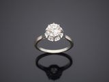 a diamond single - stone ring, by van cleef