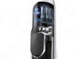 a close up of a vacuum cleaner on a white background