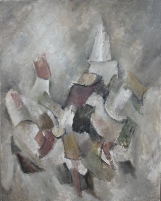 une image représentant un tableau où l'on voit un groupe de personnes à cheval