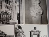 several black and white photographs of a woman holding a child