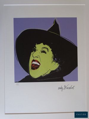 une photo d'un tableau représentant une femme portant un chapeau de sorcière