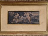une image d'un tableau représentant un homme et une femme assis sur un banc