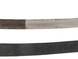 two different types of swords on a white background