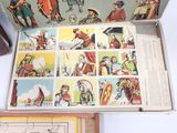 a picture of a box with a picture of a man on horseback in it