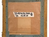 an old picture of a piece of paper with a sticker on it