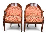 pair of early 20th century mahogany armchairs with upholstered upholstered upholstered upholstered upholstered upholstered upholstered