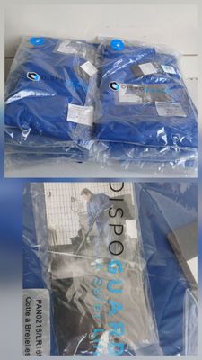 deux photos montrant deux chemises bleues posées sur une table