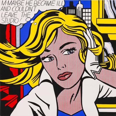 une image représentant un tableau d'une femme aux cheveux blonds