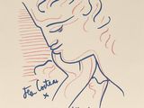une image représentant le dessin du visage d'une femme, avec des mots inscrits à côté de son visage