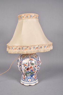 Adrien PYNACKER à DELFT. Vase balustre à côtes en faïence po…