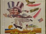 movie poster for one tree hill pure dentals featuring a cartoon of a man in a top hat and a man in a top hat riding on a skateboard