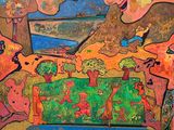 une image représentant un tableau où l'on voit un homme et une femme assis sur une chaise