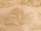 a drawing of a gazebo in a garden