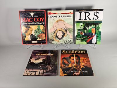 Lot de cinq bandes dessinées diverses :