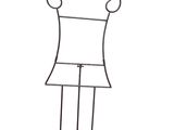 un dessin représentant une femme debout, les bras croisés, de dos à la caméra