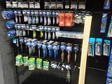 a broom that is sitting on the floor in front of a store