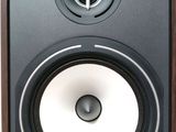 a close up of a speaker on a white background