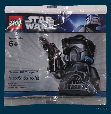 un sachet de figurines Lego Star Wars contenant un pistolet