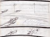 des croquis d'une bande dessinée représentant toute une série de personnages de dessins animés