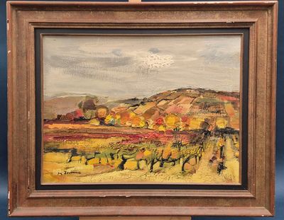 Michel JOUENNE (1933-2021) Les arbres près de la montagne