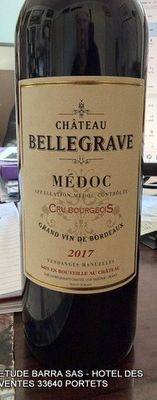 600 Bouteilles de Château BELLEGRAVRE 2017 MEDOC Cru Bourgeo…