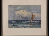 an image of a painting of a sailboat in the ocean