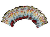 a lot of pokemon playing cards on a white background