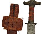 two different types of knives that are on display