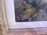 a picture of a painting of flowers in a picture frame