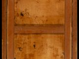 a picture of an old wooden cabinet with two drawers