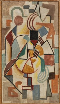 une image d'un tableau représentant un homme avec un chapeau sur la tête